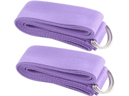 Conjunto De 2 Faixas Elásticas Resistência Mikinona Yoga, Roxas Claras, 183x 3, 8cm, Para Treinamento Força