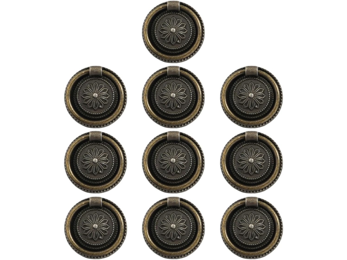Conjunto De 10 Puxadores Liga Zinco Para Armários, Estilo Antigo, Dourados, Para Gavetas E Caixas, Para Substituir
