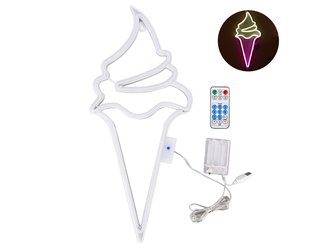 Luz Neon Led Decorativo Bateria Usb Controle Remoto