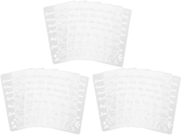 Conjunto de 20 Estênceis Mensais Reutilizáveis de Plástico em Plástico, para Desenho Artístico CHABERLU
