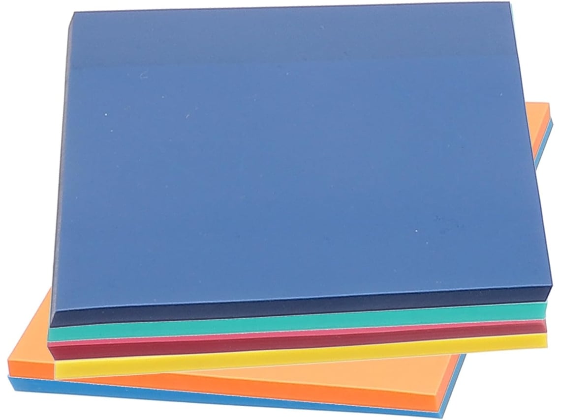 Notas Adesivos Fluorescentes Pet Para Bureau Et École, Design Adesivo, Portátil, 6 Cores Para Marquage