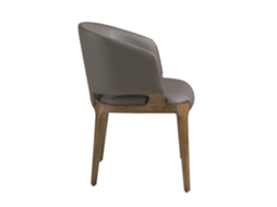 Cadeira de Refeição ANGEL CERDA (Nogueira e Mink - Leatherette - 57 x 58 x 76 cm)