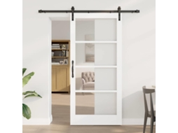 Vidaxl Porta Deslizante Orkdal Branco E Preto 93 X 202 Cm