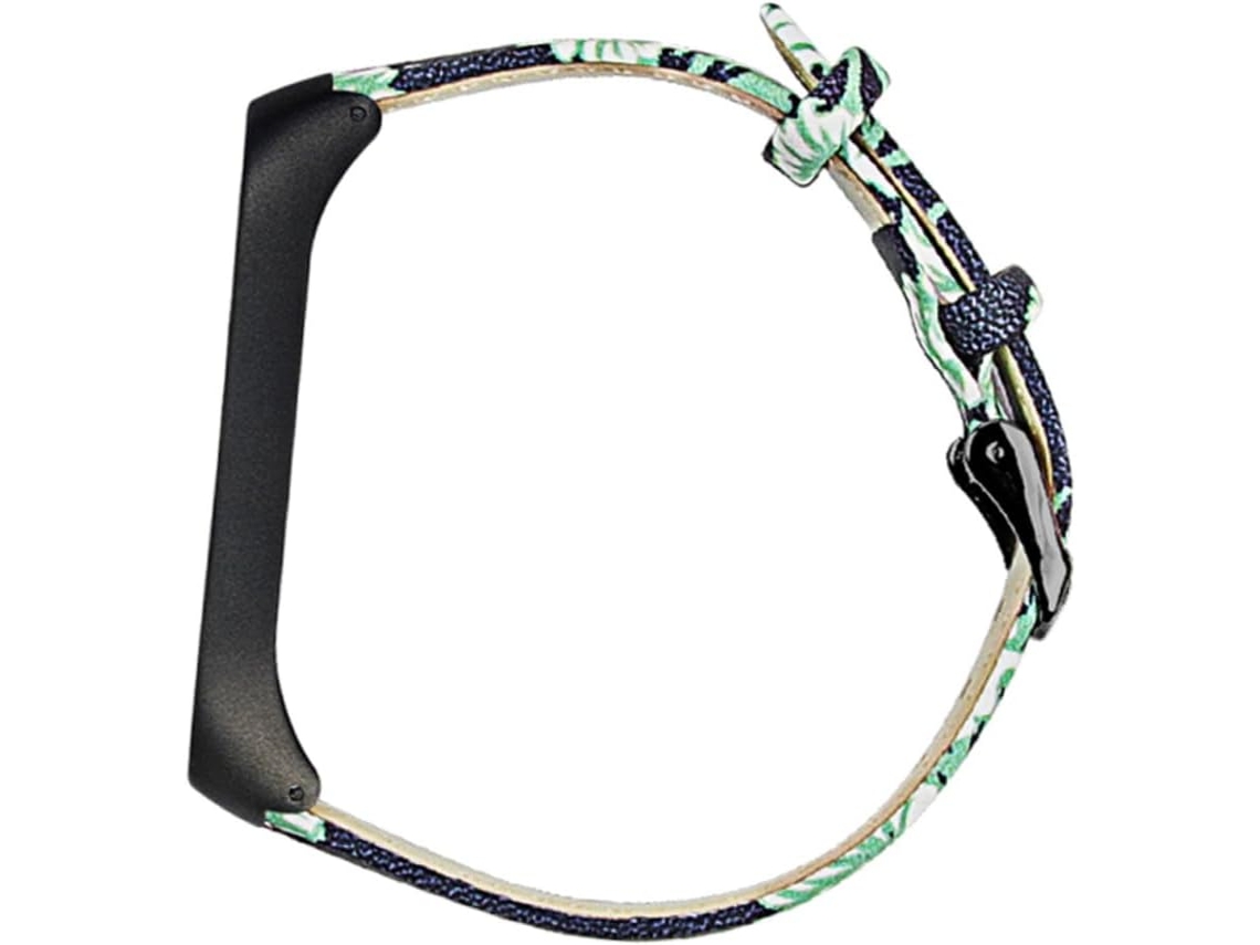 Pulseira De Couro Para Bracelete De Aço Inoxidável, Armação Preta, Elegante E Durável. Gokoco