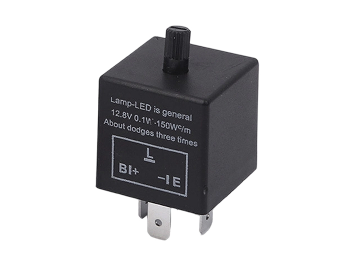 Relé De Pisca Ajustável De 3 Pinos Para Piscas De Led De 12v