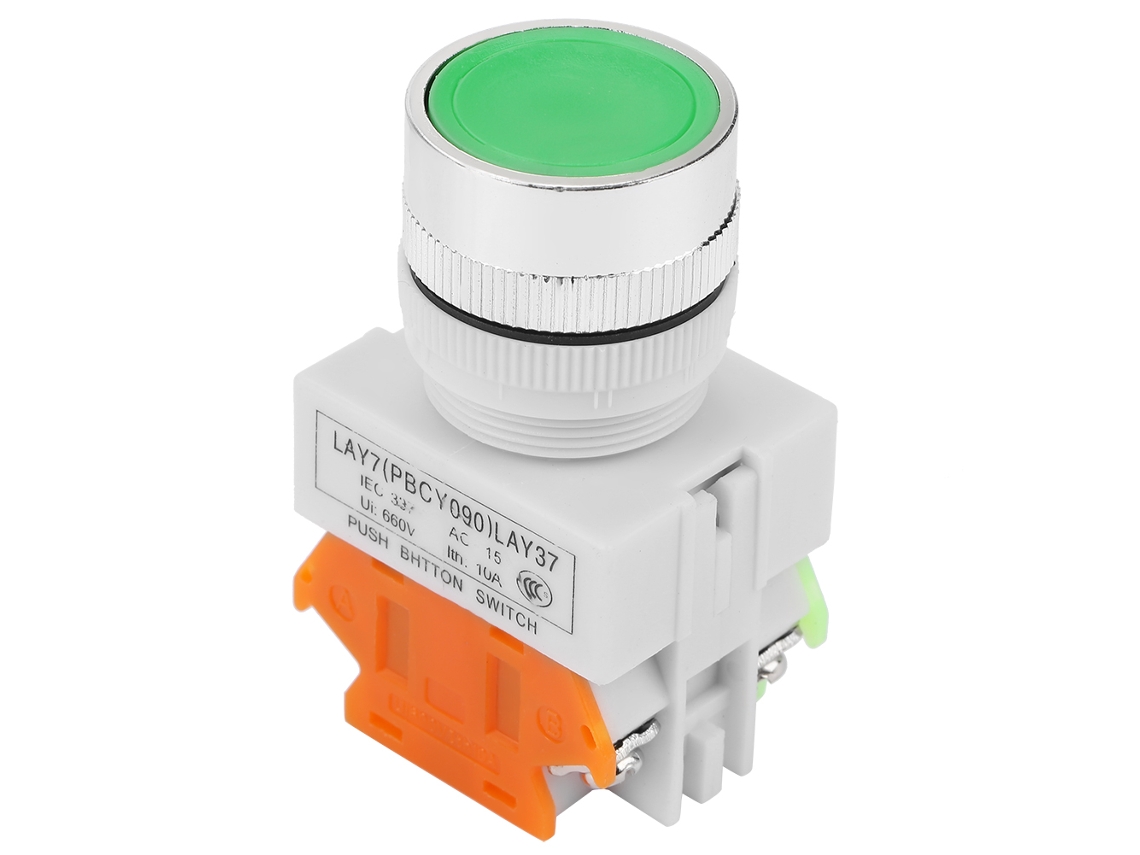 Chave Push Button Momentary Auto Reset 22mm Lay37-11bn Lay37-11xd/2