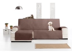 Capa para Chaise Longue de Tecido Acolchoado Elena MILICA (200 cm - Castanho) Orientação Esquerda