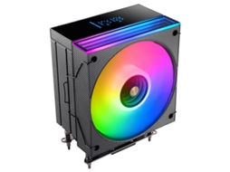 Dissipador De Cpu Mars Gaming Mcpu Lcd 300w Tdp 6x Heatpipes Ventoinha Argb 120 Mm Tela Lcd Preto