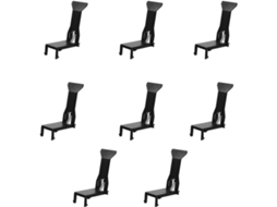 Conjunto de 8 clipes transparentes para bandeja de caixa registradora, ideais para uso em mesas e escritórios.