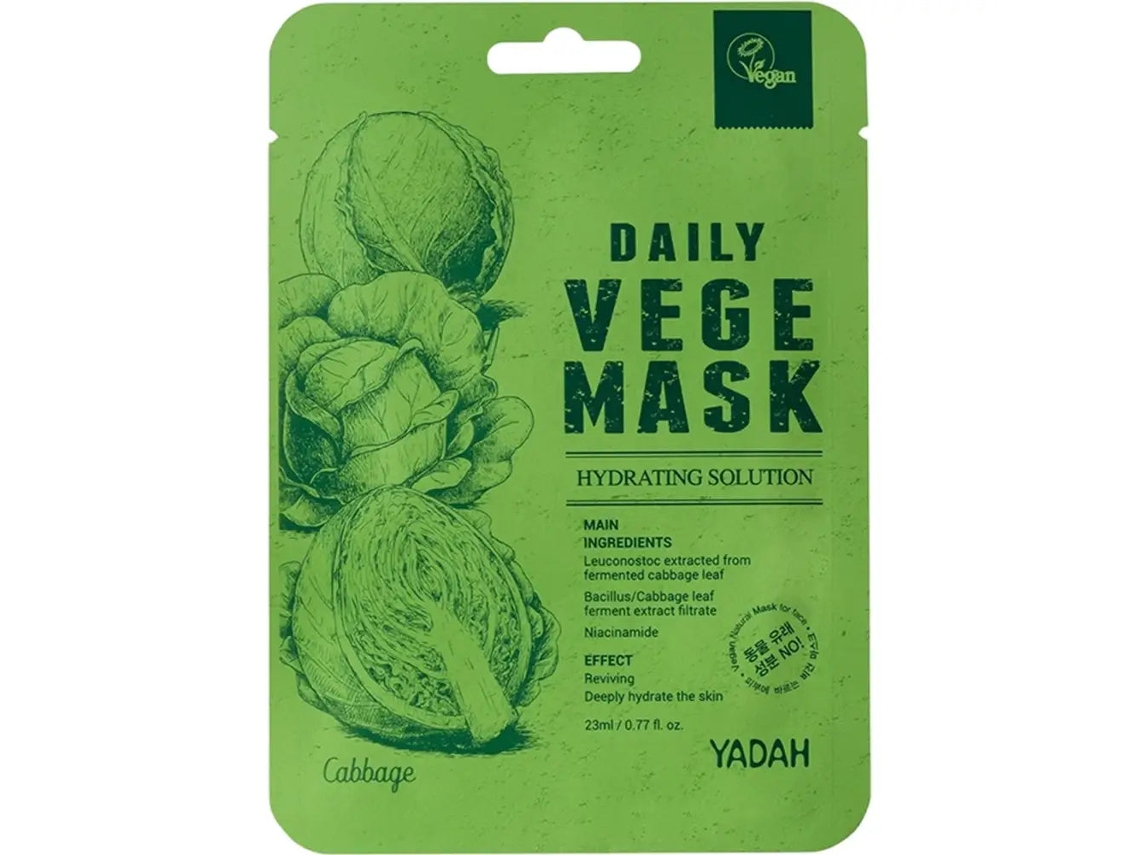 Yadah Daily Vege Kohl Máscara Facial De Celulose 23 Ml