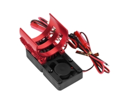 Ventilador Resfriamento 540 Motor Dual Carro Rc Elétrico 1/10 Vermelho