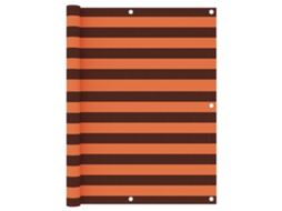 Vidaxl Tela De Varanda 120x400 Cm Tecido Oxford Laranja E Castanho