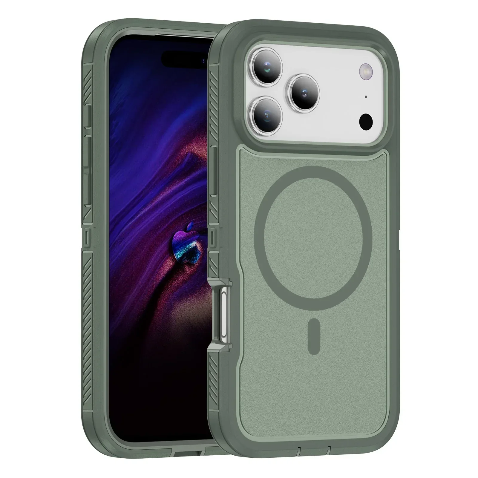 (verde, Iphone 15) Capa Protetora Antiderrapante De Nível Militar, Compatível Com Carregamento Magsafe.