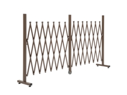 Portão Extensível Tesoura 52 405cm Alumínio Marrom VELTRIX