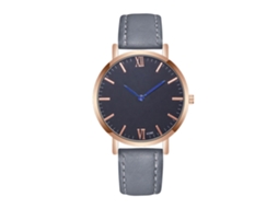 Reloj De Cuarzo Deportivo Con Correa De Cuero Pu Para Mujer Zhoulianfa (gris)