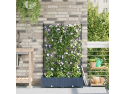 Vidaxl Vaso De Jardim 2 Unid. Cinzento 80 X 40 X 125,5 Cm Pp