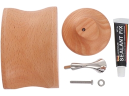 Garneck Support Casque Mural En Alliage Et Bois Avec Fixation Sans Perçage, Pour Chambre Et