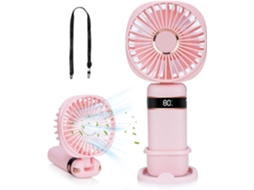 Ventilador Portátil Usb com Mais de 20 Horas de Duração, 5 Velocidades e Indicador de Bateria BRILVIBERA