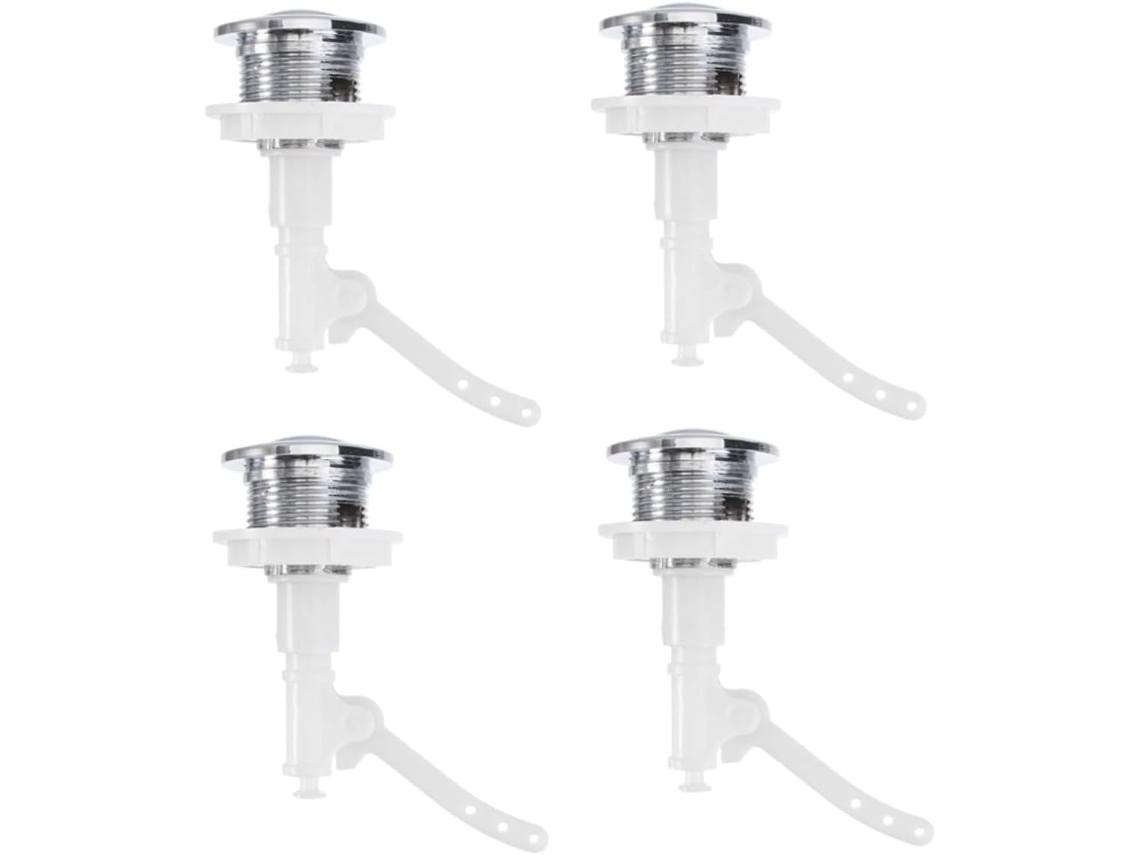 Conjunto De 4 Botões De Descarga Eletrogalvanizados Para Caixa Acoplada.
