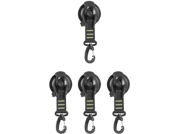 Hohopeti Conjunto De 4 Âncoras Ventosa Reforçadas Com Mosquetões Para Viagens Ao Ar Livre, Material Abs, Alta