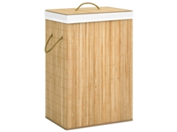 Vidaxl Cesto Para Roupa Suja C/ 2 Secções 72 L Bambu