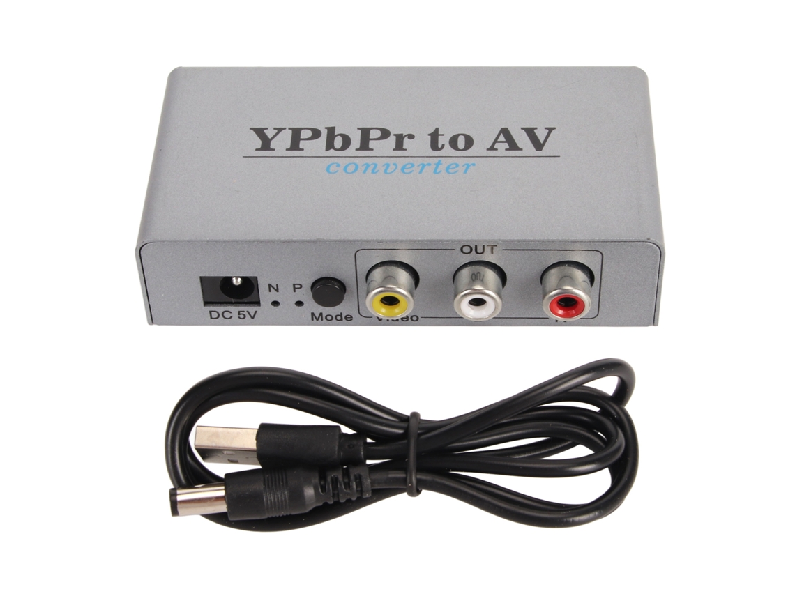 Conversor Mali Ypbpr para AV 1080p60 com captura de vídeo componentes para CVBS com áudio L/R com marca