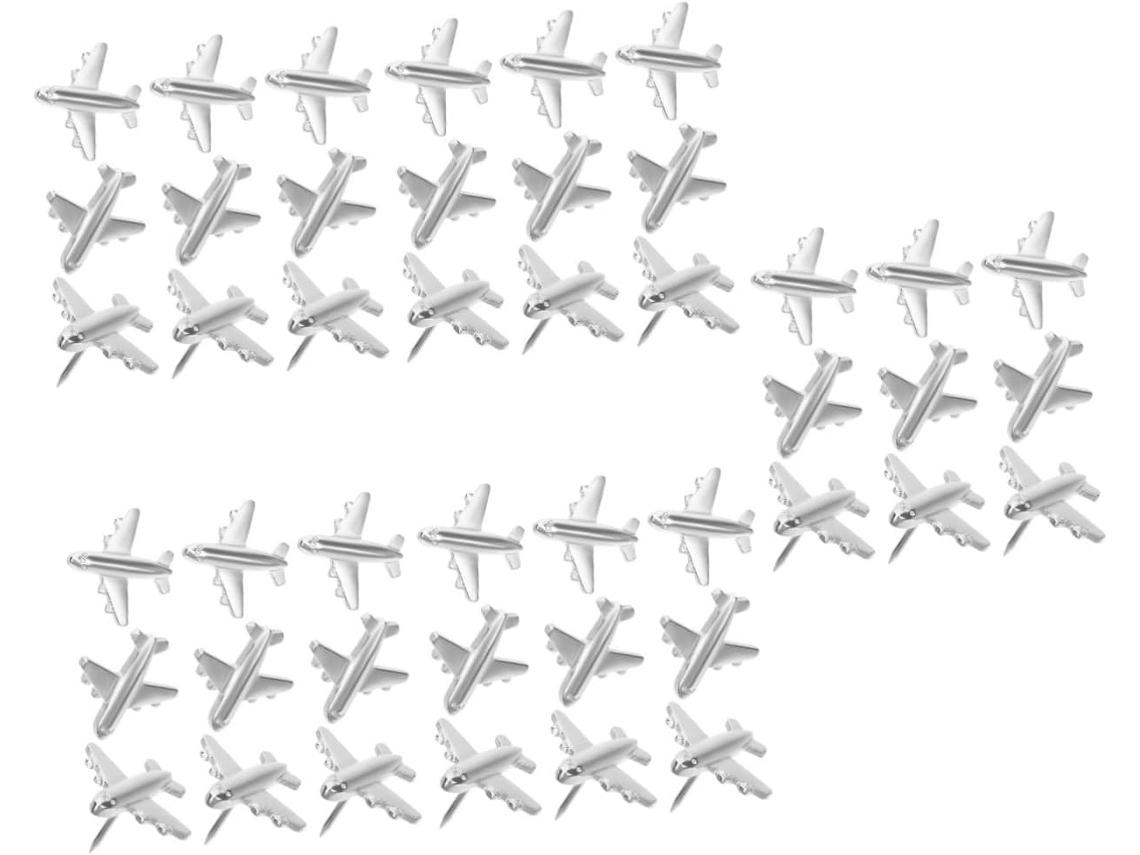 5 Conjuntos De Tachinhas Decorativas Metal Em Formato Avião Para
