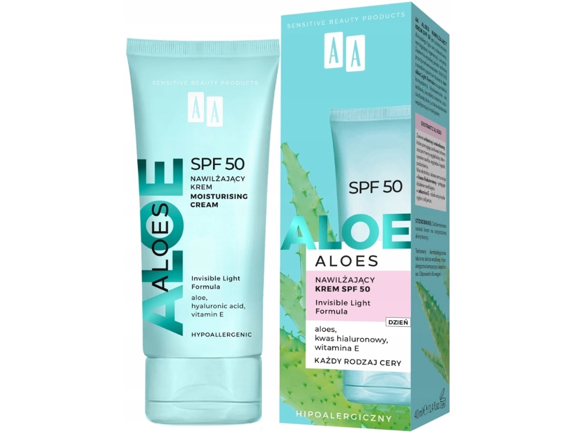 Aa Aloe Hydrating Cream Spf 50, 40ml Ultimate Sun Protection Skin Hydration Oceanic