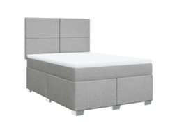 Box Spring Bed, Box Spring Beds Vidaxl Cinzeto Tecido (140 X 200 Cm)
