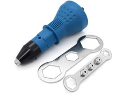 Kit de Ferramentas de Pino Eléctrico Sem Fio Adaptador de Remachadora para Furadeiras Acessórios Manuais Azul