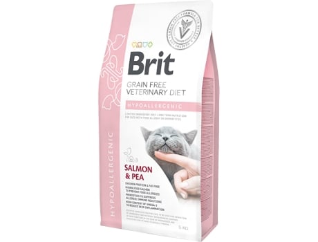 Brit Veterinary Diet Cat Hypoallergenic Grain-Free Salmon & Pea 5 kg