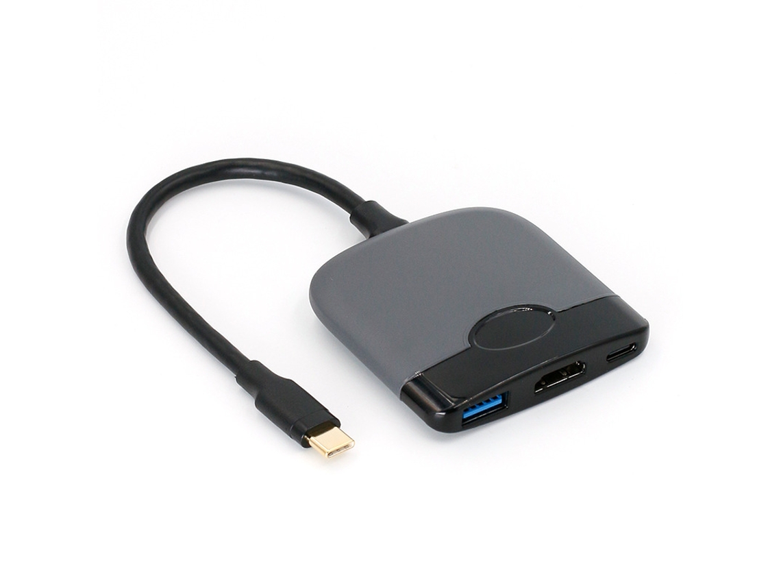 Yizhood Usb C Docking Station para 4k Hdmi Usb 3.0 PD para Nintendo Switch Laptop Cinza