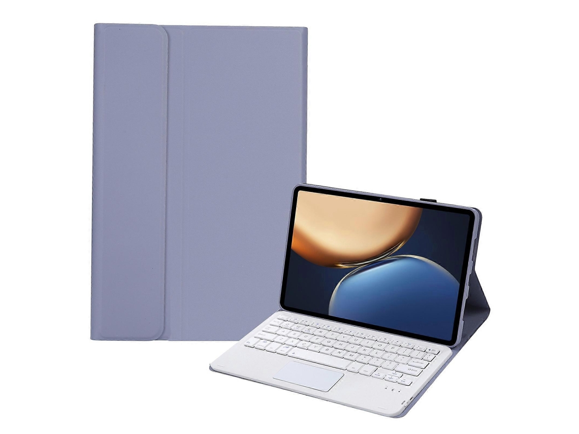Capa De Couro Ultrafina Com Textura De Pele De Cordeiro, Teclado Bluetooth E Touchpad Para Tablet Honor Pad V8 / Tablet V7 Pro (preta)