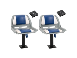 Vidaxl Assentos De Barco 2 Pcs Com Pedestal Rotativo A 360°
