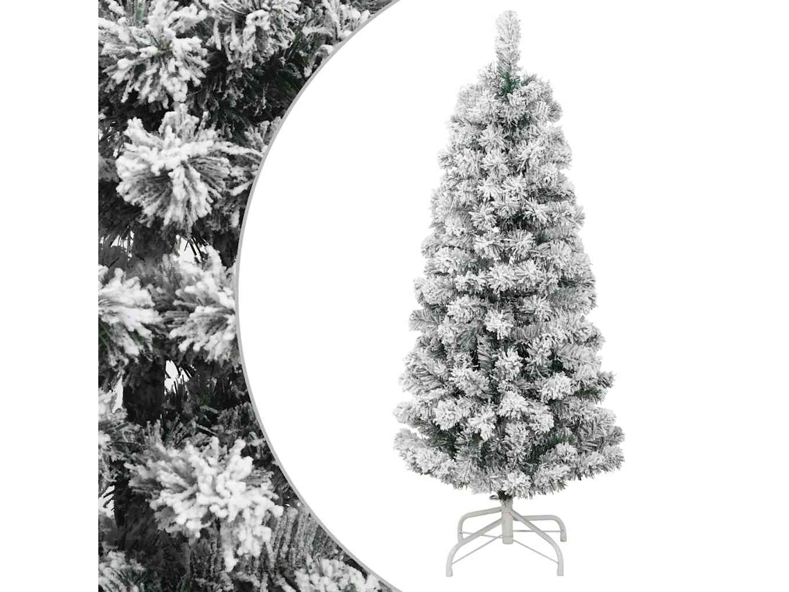 Vidaxl Árvore De Natal Artificial Articulada C/ Flocos De Neve 150 Cm