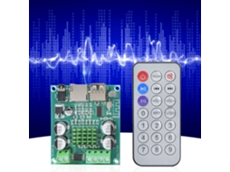 Laxiscreed Ampliificador Bluetooth 5.0 Dual-channel Com Controlo Remoto, Usb E Entrada Aux