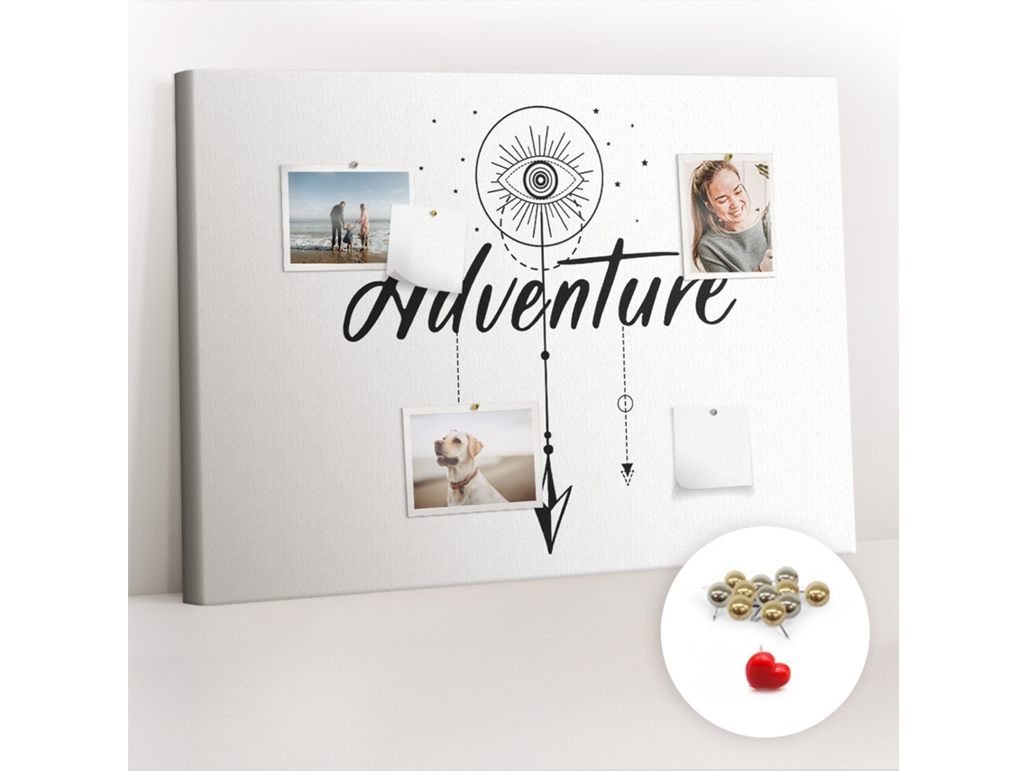 Quadro De Cortiça Com Impressão Aventura Para O Escritório Espelharte (70x100 Cm)