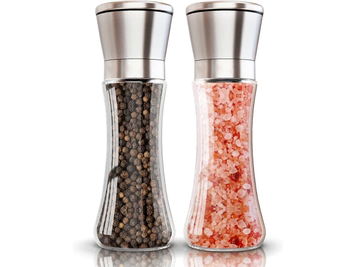 Conjunto de Moedores de Sal e Pimenta com Ajuste Grosso e Fino em Cerâmica AQUAFORGE