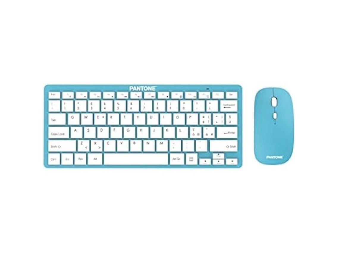 Kit de Teclado e Mouse Sem Fio Celly Light Blue PANTONE
