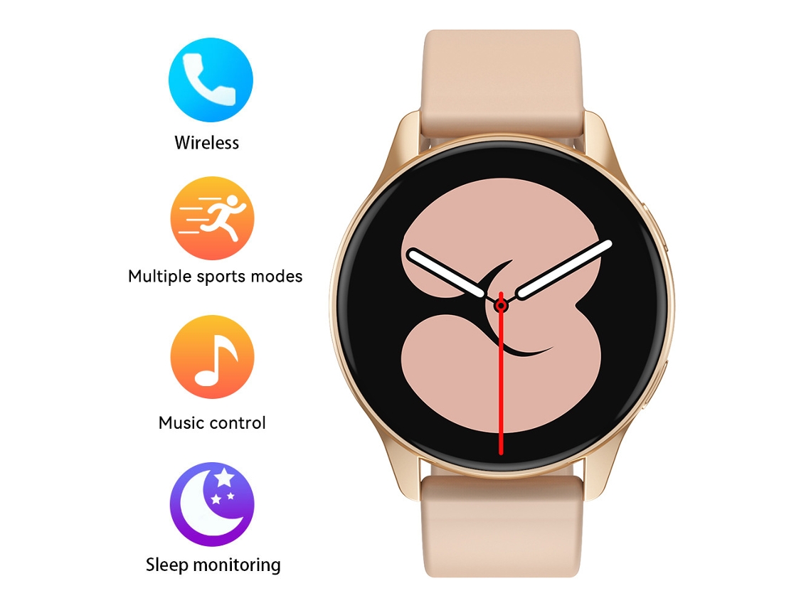 (rosa) Relógio Inteligente Bluetooth Com Lembretes Inteligentes Multifuncionais Para Esportes