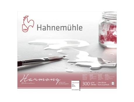 Bloco Aguarela Harmony 300Gr Grão Fino 12Fls 24X30