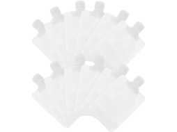 Conjunto de 12 Bolsas de Viagem Plásticas Brancas, 100ml Cada, Prova De Vazamentos E A Prova D'água.
