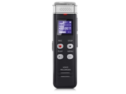 Gravador De Voz Digital Com Gravação E Reprodução Ativada Por Voz Ditafone Recarregável L157 Usb Yizhood (preto)