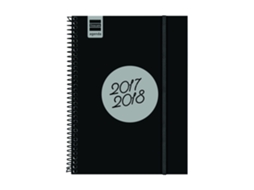 AGENDA ESPIR LABEL E10 SV 17-18 NEGRO