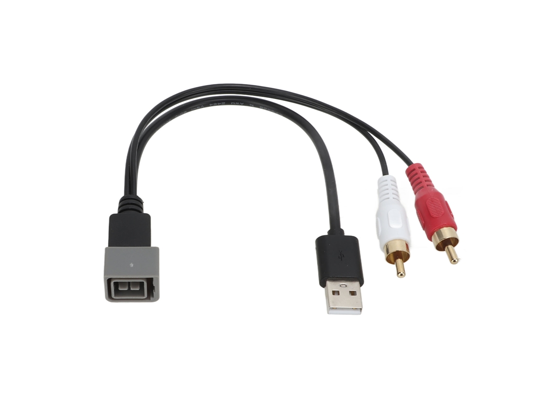 Adaptador De Cabo De Vídeo E Áudio Usb De 8 Pinos Para Rca Macho Para Nissan Cube 2011 2012 Aquaforge
