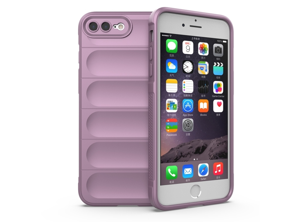 Capa Halinuia Para Iphone 8 Plus / 7 Plus Tpu Roxo (proteção Integral, Interior Em Flanela)