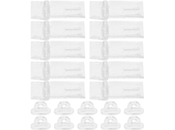 Fecho De Acrílico Transparente Com Fivela Para Caixas Joias, 25x55 Mm, Pacote Com 10 Unidades, Fechamento Seguro Para