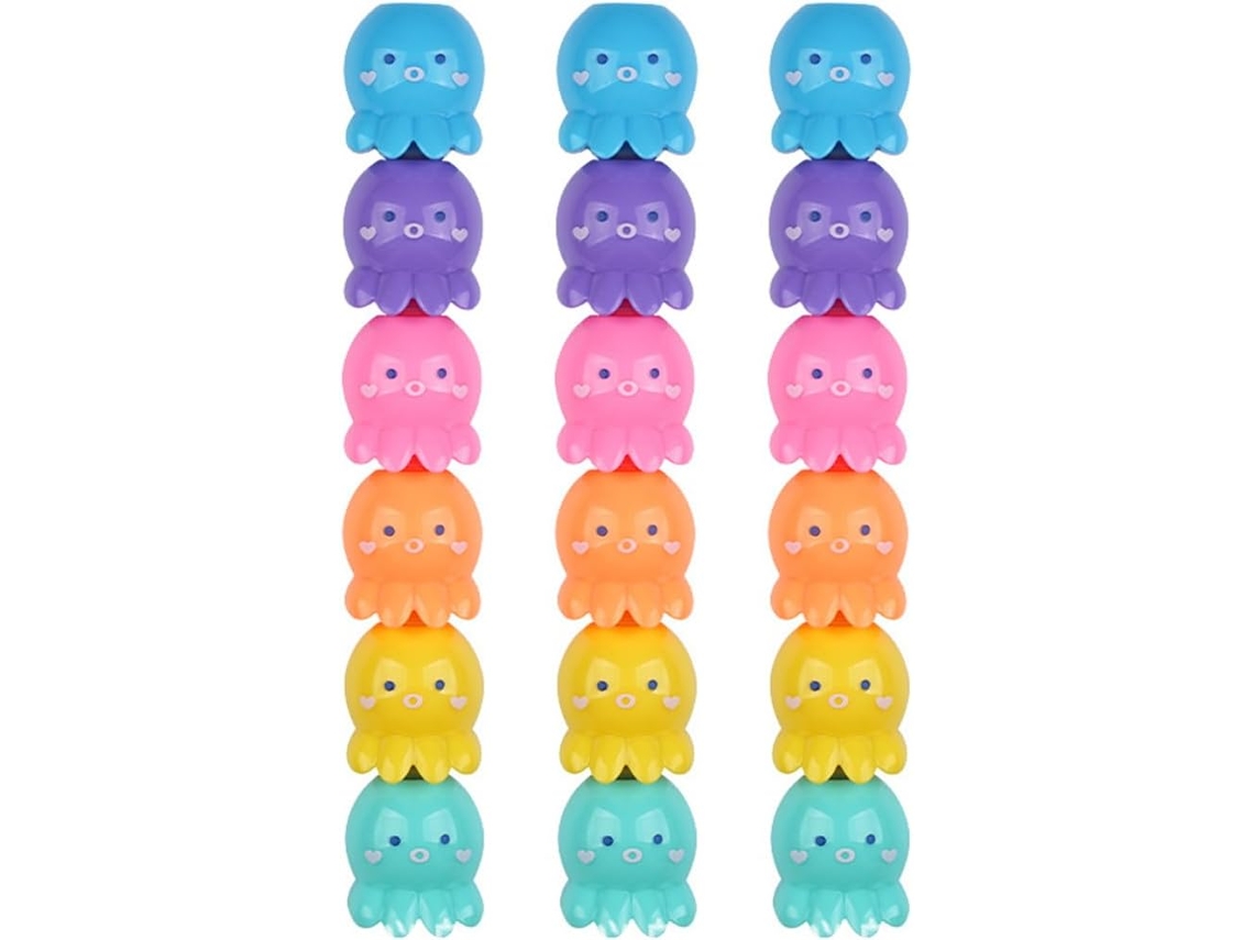 Conjunto de 18 Marcadores Fluorescentes Healeved, Canetas Aquarela Plástico Versáteis, 18, Design Fofo e Práti