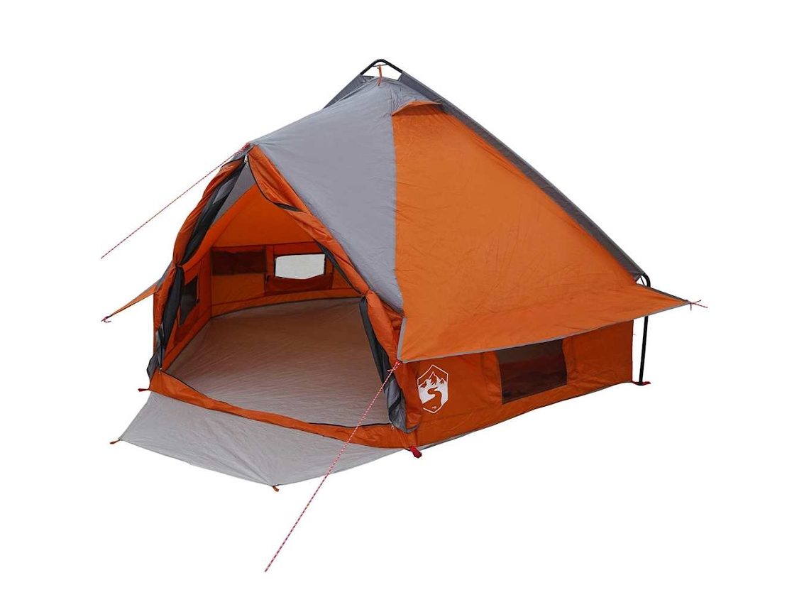 Conjunto 1 Barraca De Camping Vidaxl Cinzento Tafetá (388 X 320 X 169 Cm)