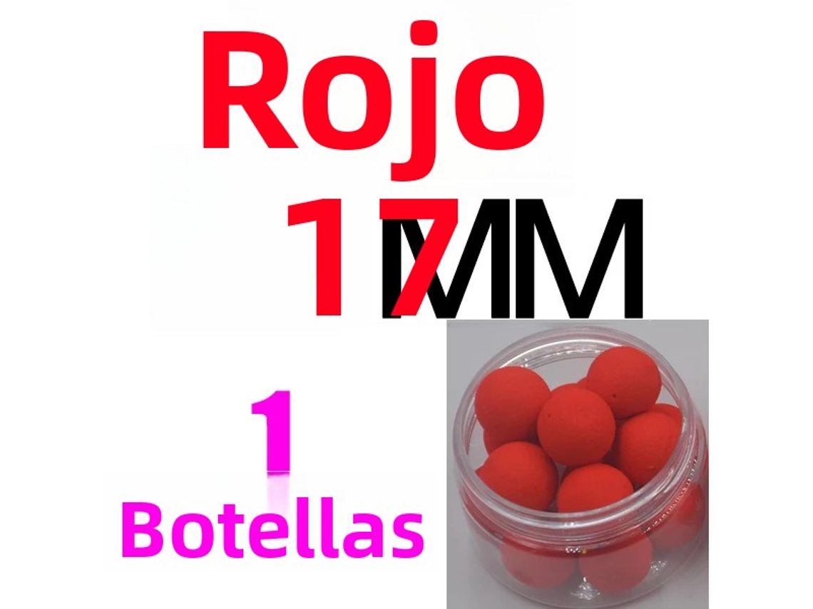 Frasco de Isca para Carpa com Bóia MDUG (17mm Vermelho)